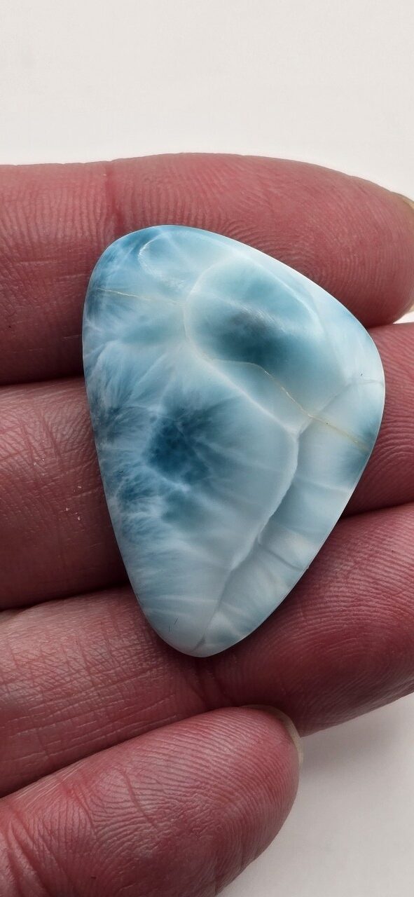 36x25mm AAA-grade larimar cabochon