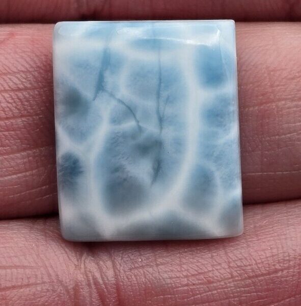 22x18mm AAA-grade larimar cabochon