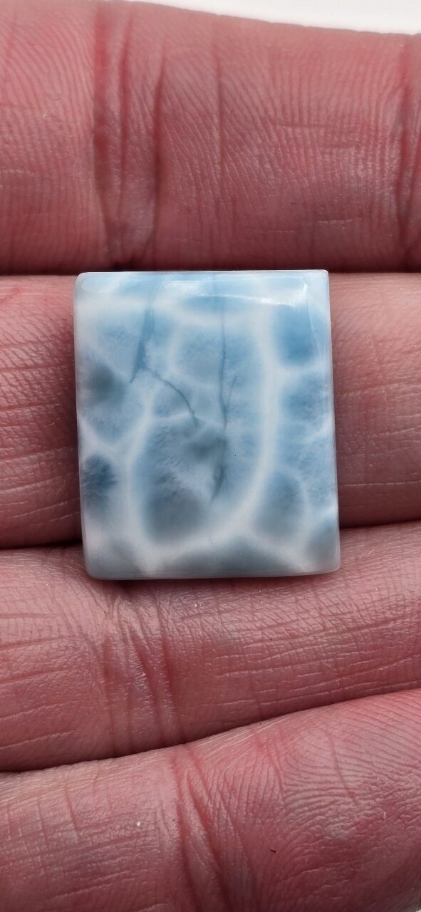 22x18mm AAA-grade larimar cabochon