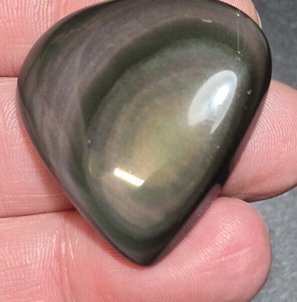 36x35mm rainbow obsidian cabochon