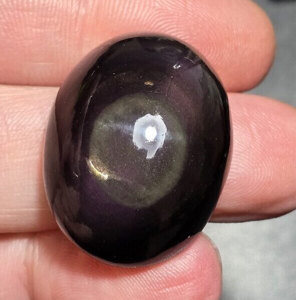 31x24mm rainbow obsidian cabochon