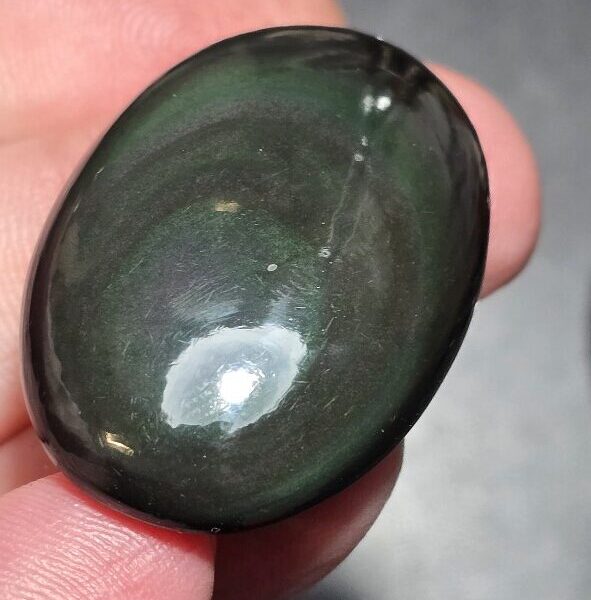 36x25mm rainbow obsidian cabochon