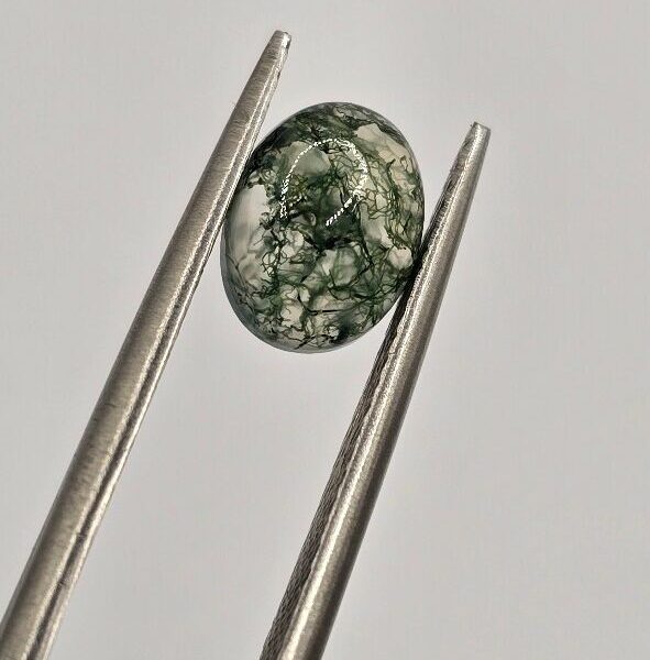 8x6mm oval moss agate cabochon, high quality