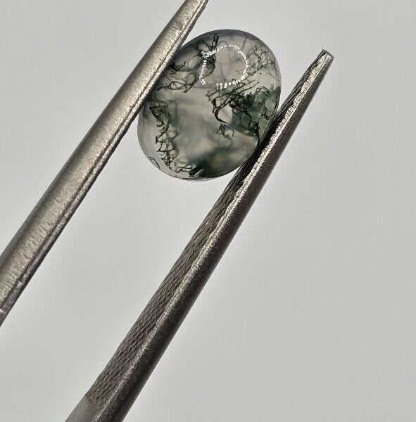 8x6mm oval moss agate cabochon, high quality