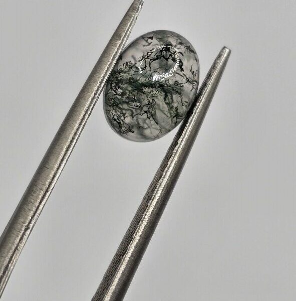 8x6mm oval moss agate cabochon, high quality