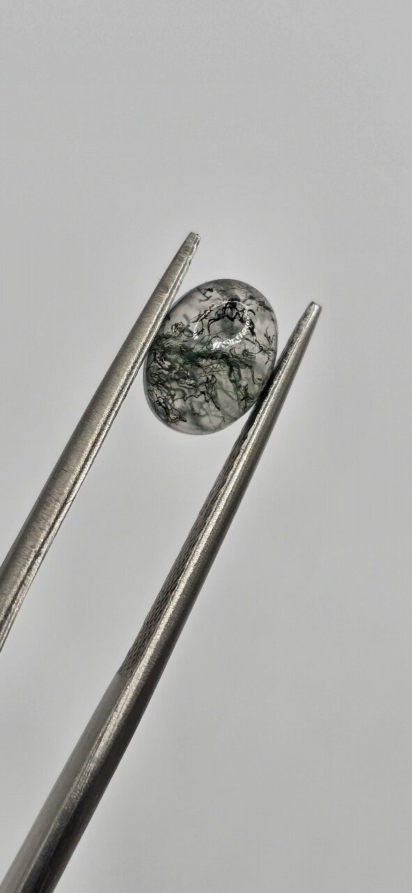 8x6mm oval moss agate cabochon, high quality