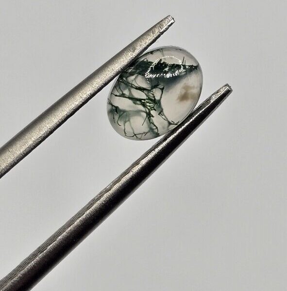 7x5mm oval moss agate cabochon, high quality