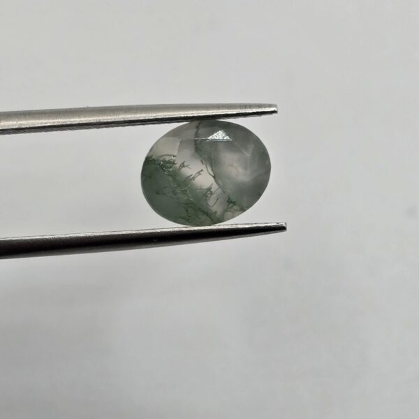 9x7mm Oval Moss Agate Faceted Gemstone Loose for Jewelry Making