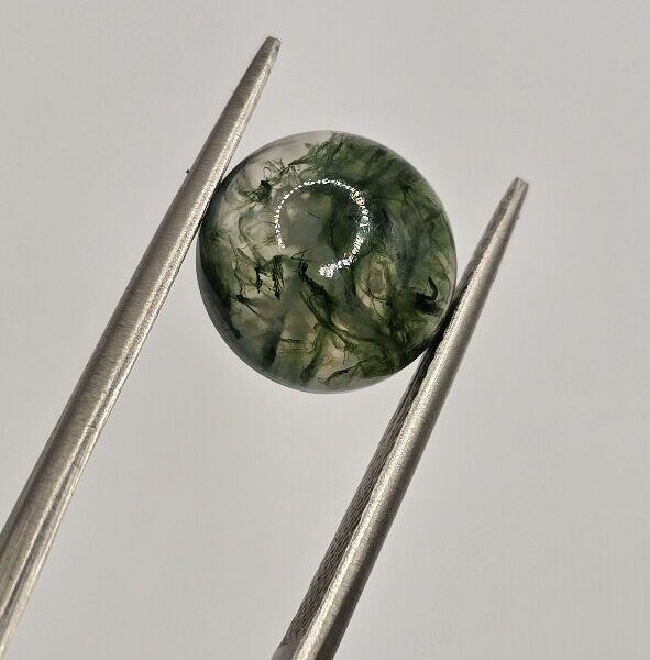 10mm round moss agate cabochon, high quality