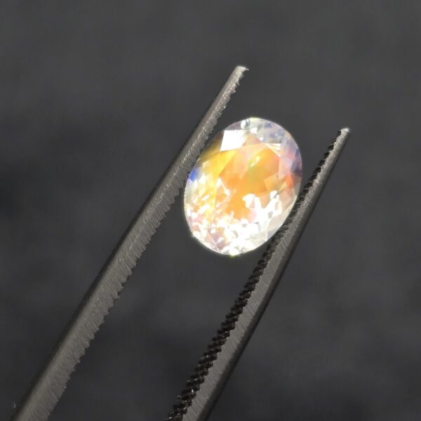 8.92x6.79x5.31mm gem-grade rainbow moonstone facet