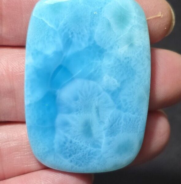 49x33mm AAA-grade larimar cabochon
