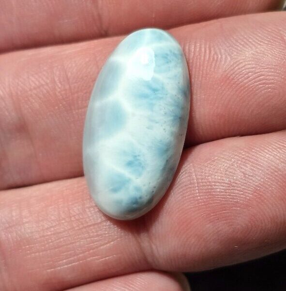 27x14mm AAA-grade larimar cabochon