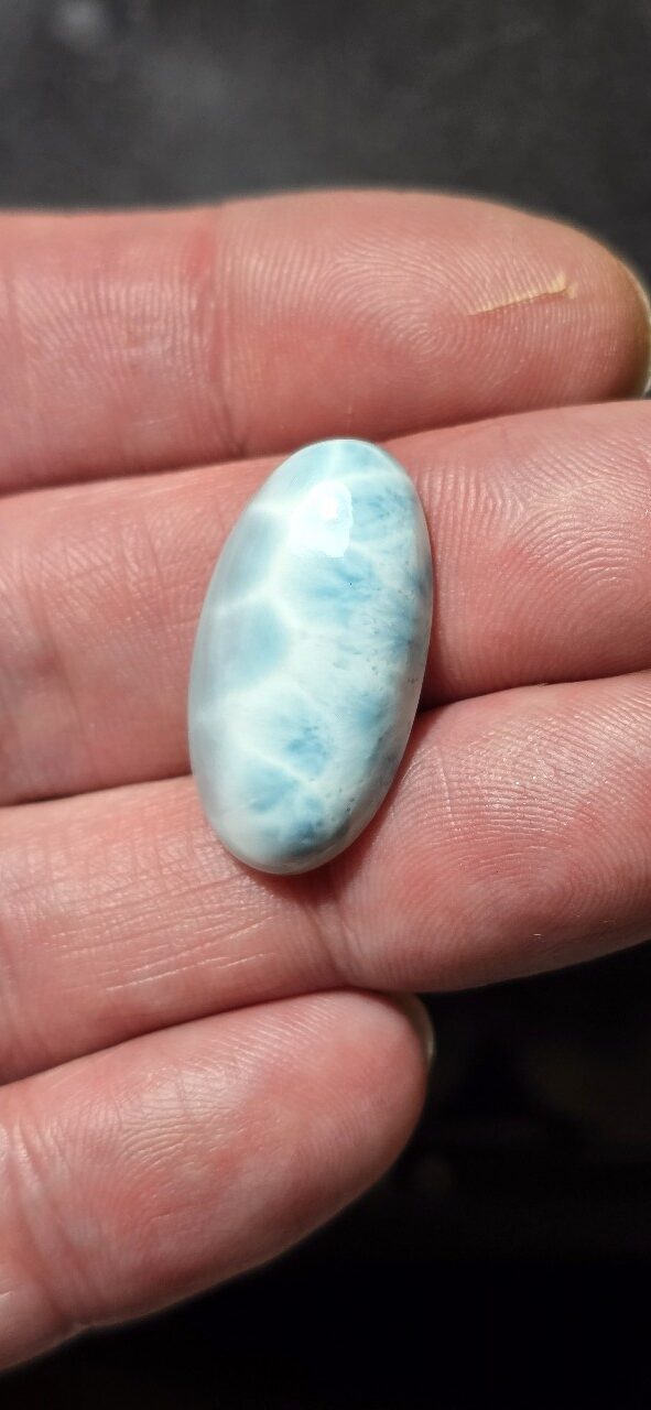 27x14mm AAA-grade larimar cabochon