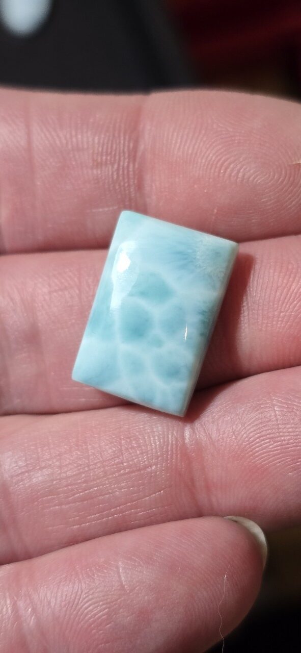 21x14mm AAA-grade larimar cabochon
