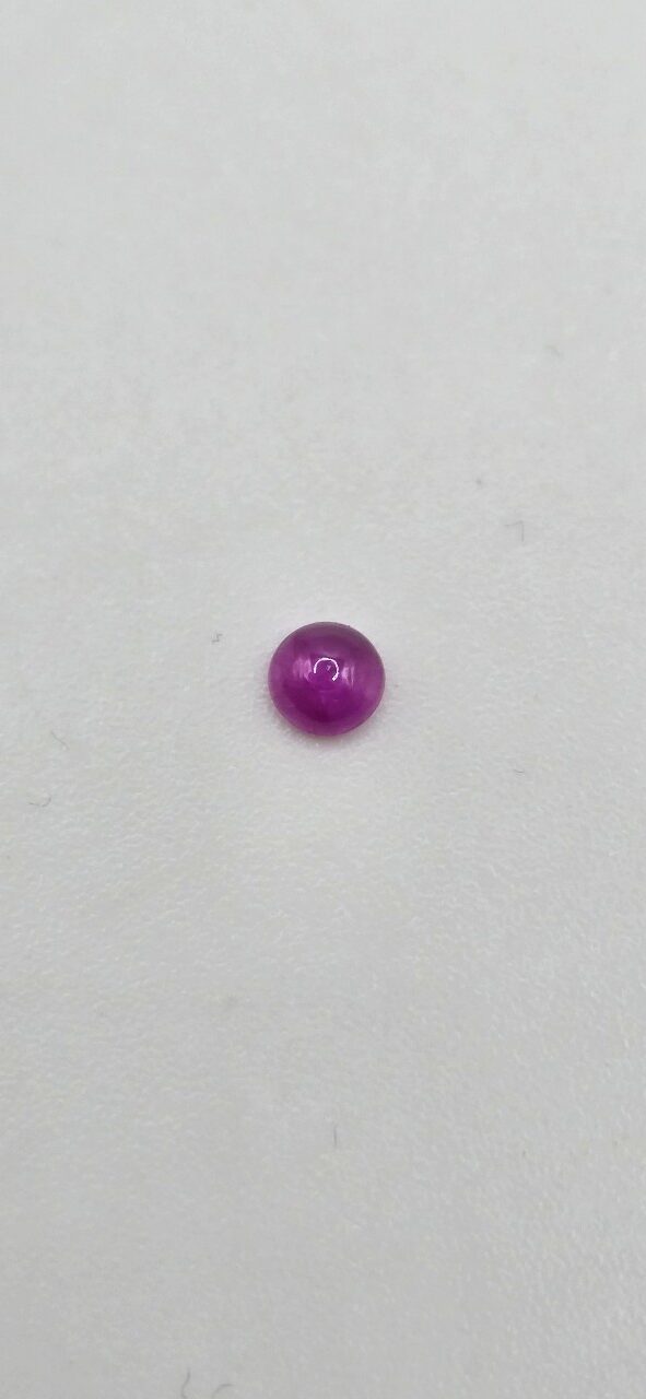 3.43mm round high quality Mozambique ruby cabochon
