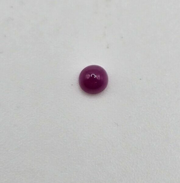 3.53mm round high quality Mozambique ruby cabochon