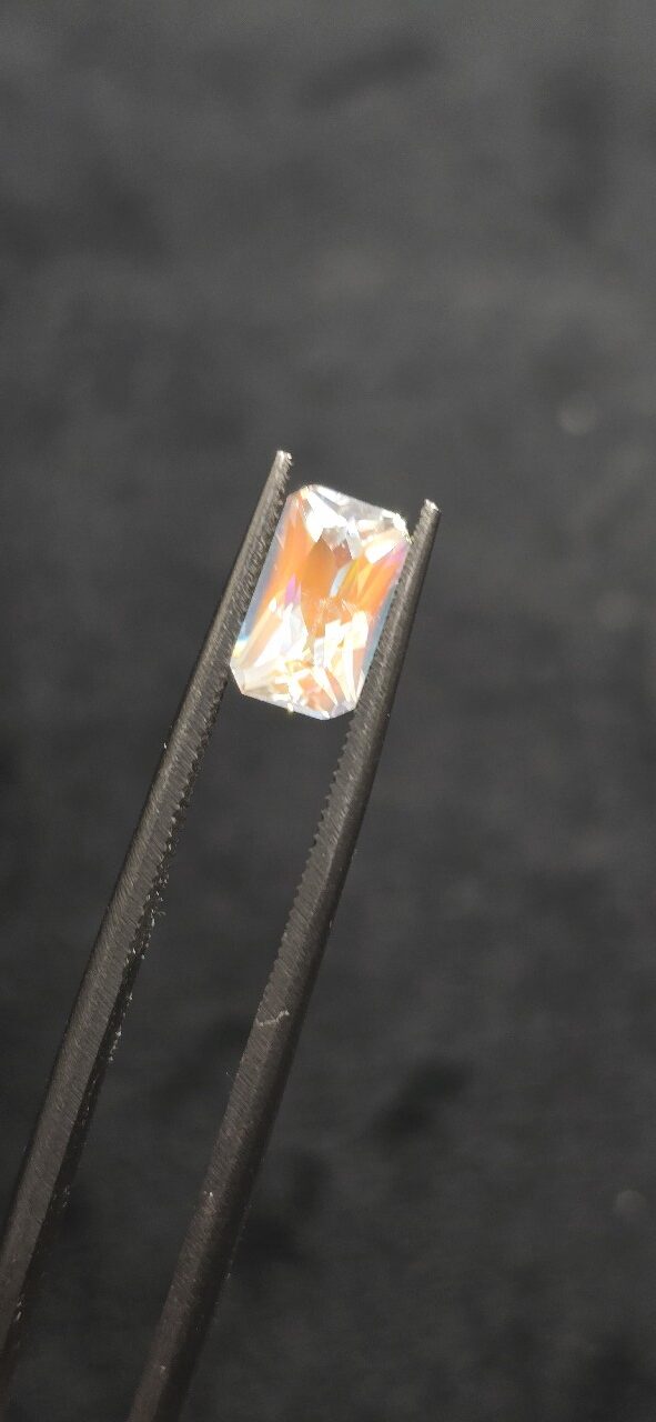 8.97x5.40x5.72mm gem-grade rainbow moonstone facet