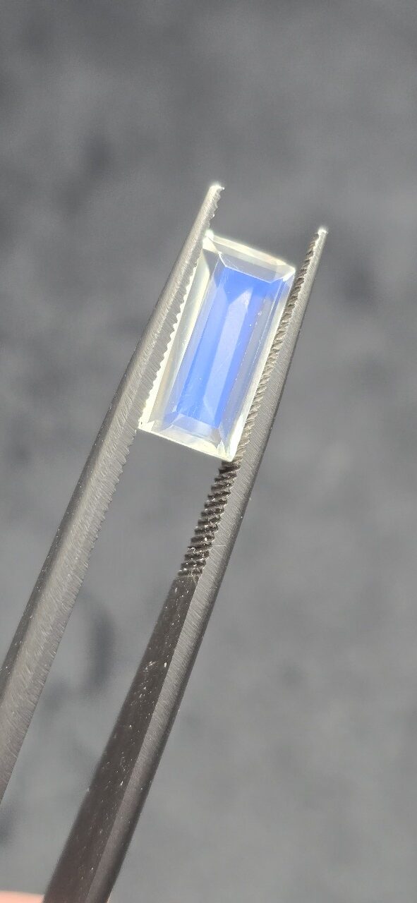 12.03x5.96x3.36mm gem-grade blue moonstone facet