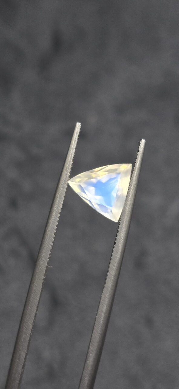 8.26x7.84x6.00mm gem-grade blue moonstone facet