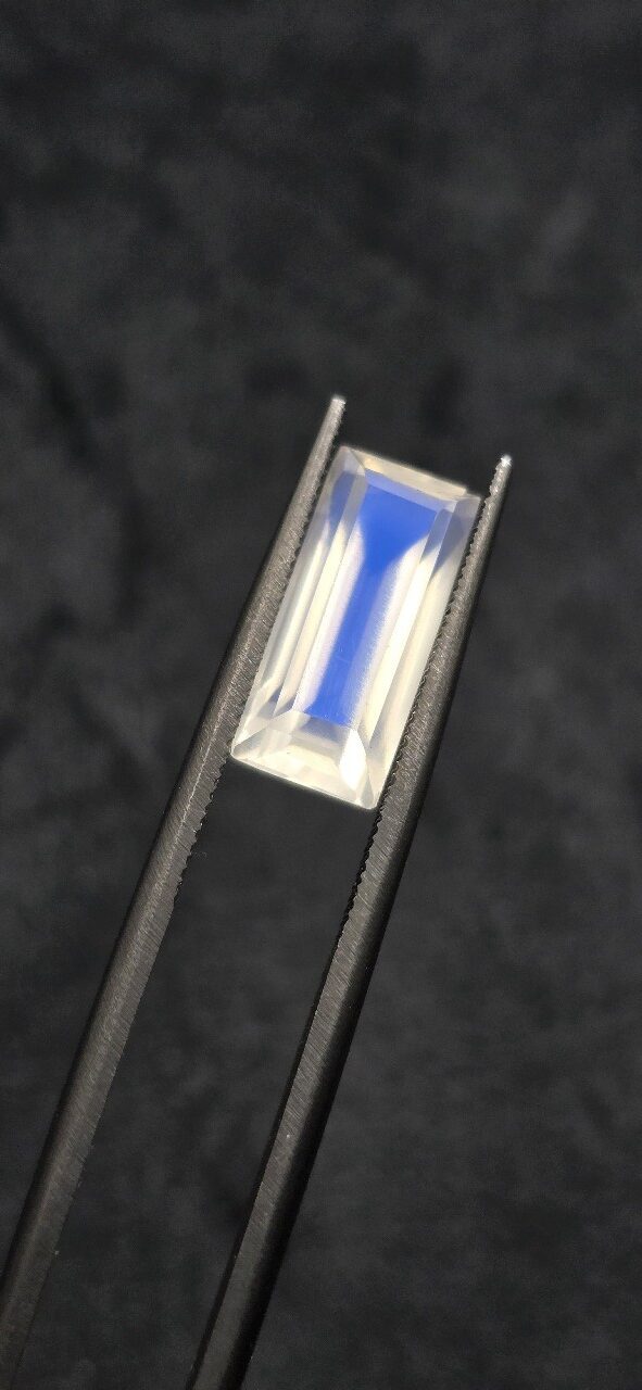 14.36x6.57x6.01mm gem-grade blue moonstone facet