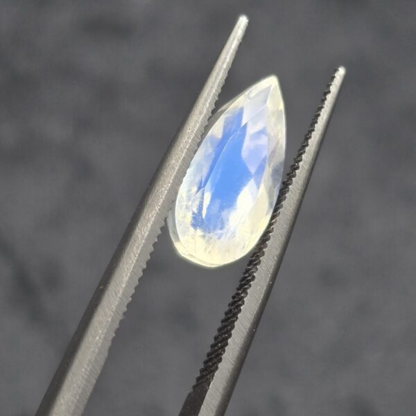 12.53x6.35x6.65mm gem-grade blue moonstone facet