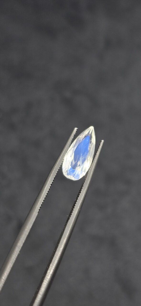 13.79x5.97x4.46mm gem-grade blue moonstone facet