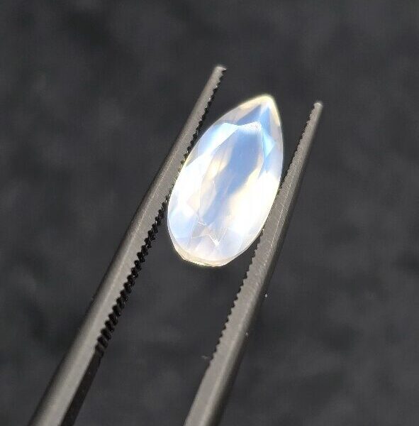 13.11x6.20x5.64mm gem-grade blue moonstone facet