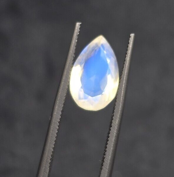 11.89x7.51x5.22mm gem-grade blue moonstone facet