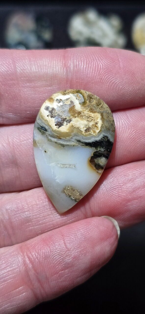 34x22mm Ocean jasper cabochon