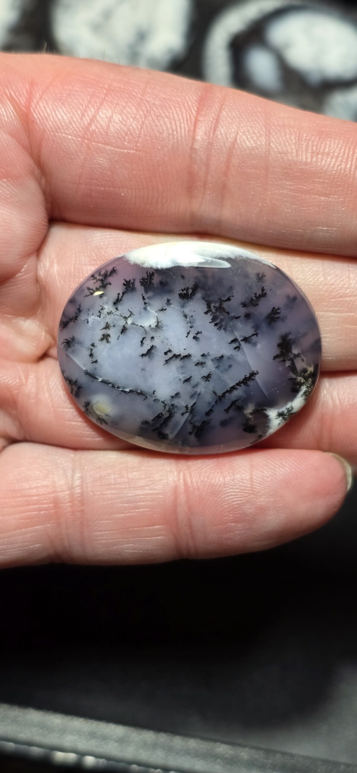 39x32mm Dendritic chalcedony cabochon
