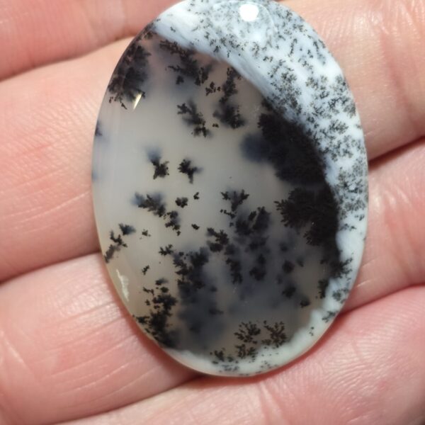 40x28mm Dendritic chalcedony cabochon