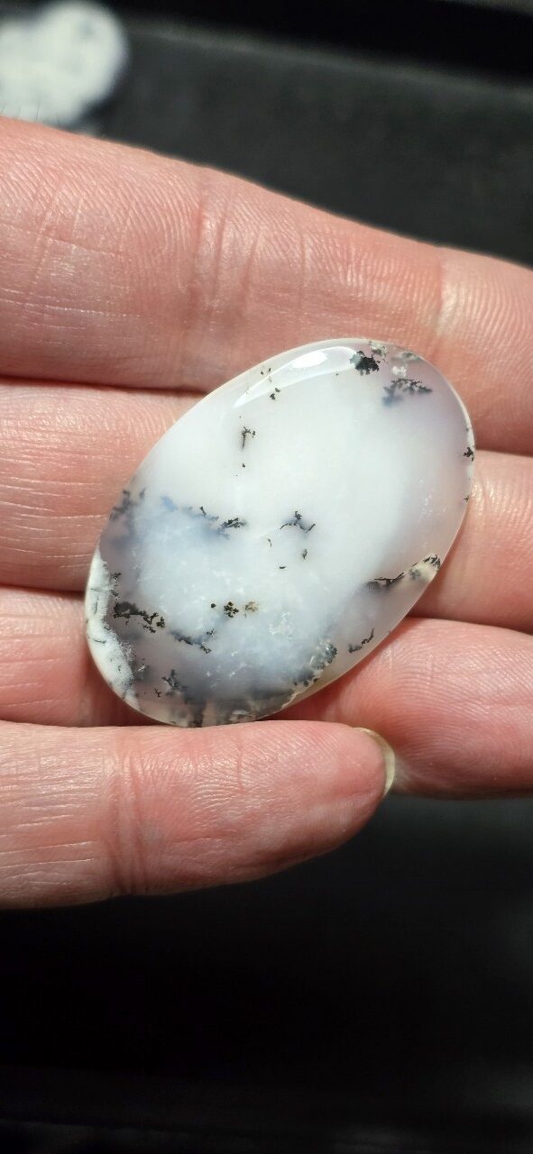 43x29mm Dendritic chalcedony cabochon