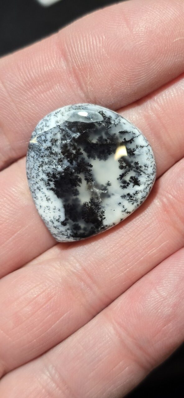 29x26mm Dendritic chalcedony cabochon