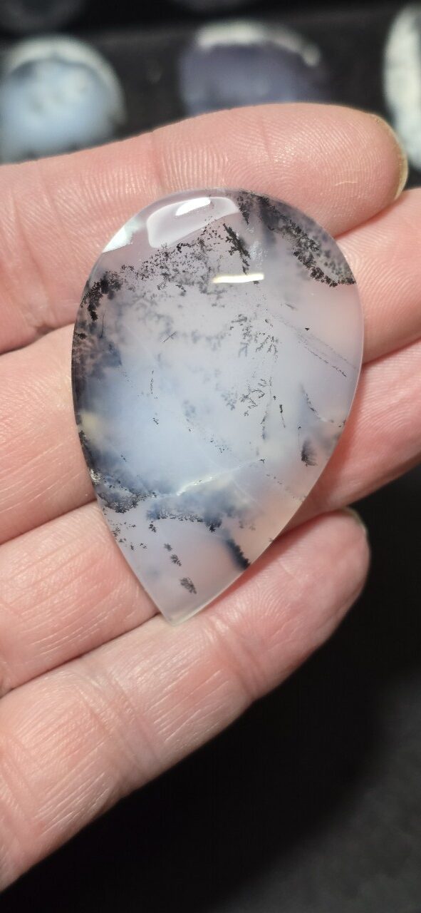 55x35mm Dendritic chalcedony cabochon