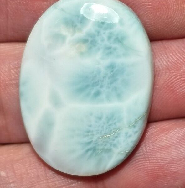 34x25mm AAA-grade larimar cabochon