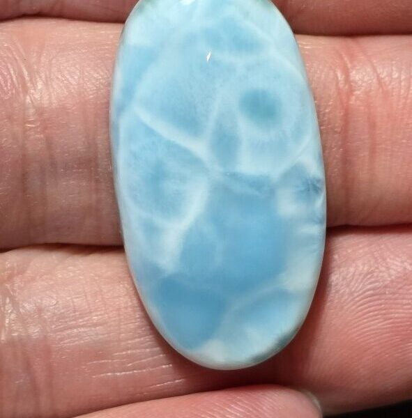 35x18mm AAA-grade larimar cabochon