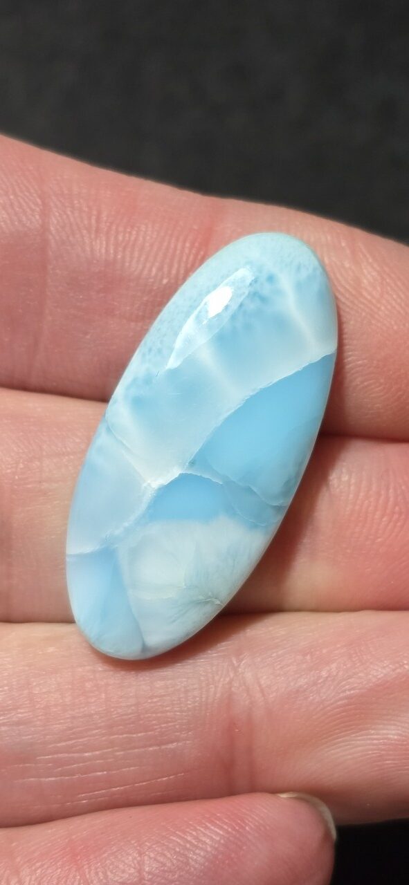 35x16mm AAA-grade larimar cabochon