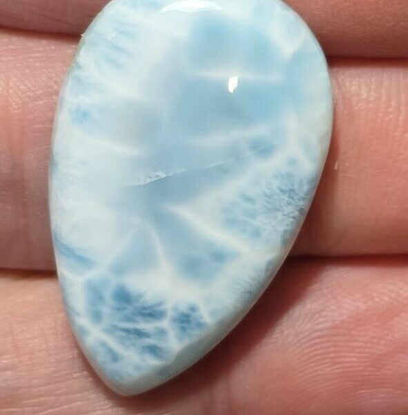 34x21mm AAA-grade larimar cabochon
