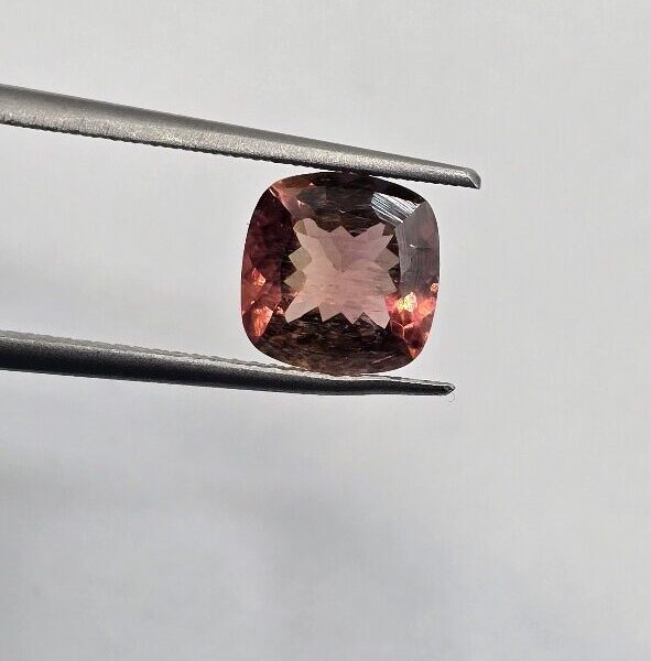 8.05x7.98x4.81mm cushion Brazilian tourmaline facet