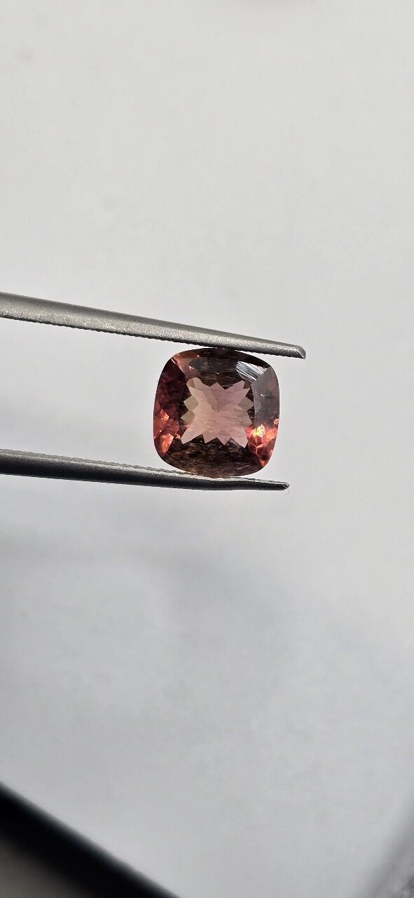 8.05x7.98x4.81mm cushion Brazilian tourmaline facet
