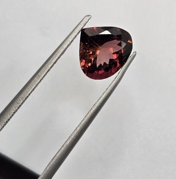 8.40x7.70x4.75mm pear Brazilian tourmaline facet