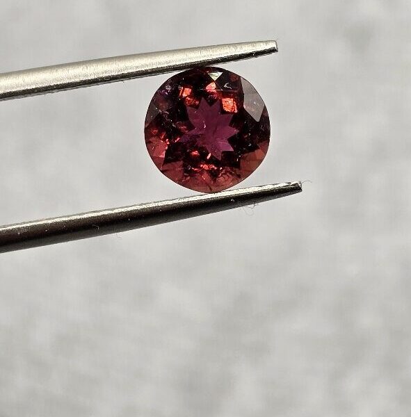 6.85x6.73x4.22mm round Brazilian tourmaline facet