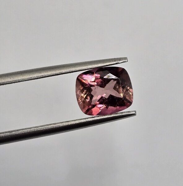 7.29x6.01x4.24mm cushion Brazilian tourmaline facet