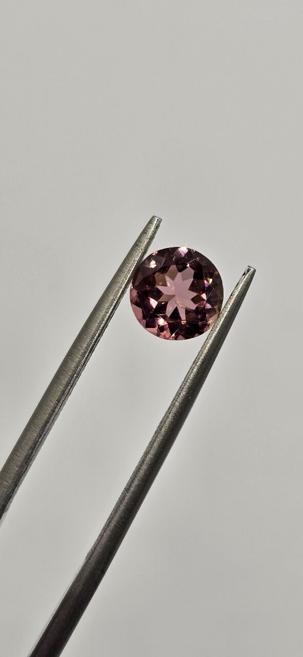 5.97x5.85x3.60mm round Brazilian tourmaline facet