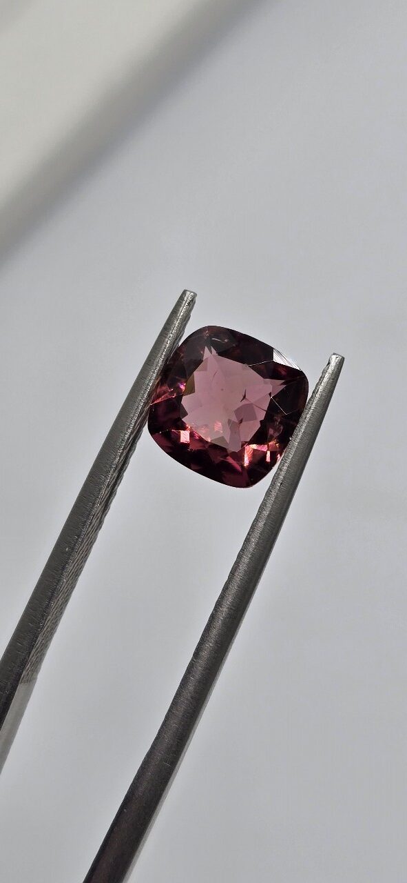 7.13x7.09x3.48mm cushion Brazilian tourmaline facet