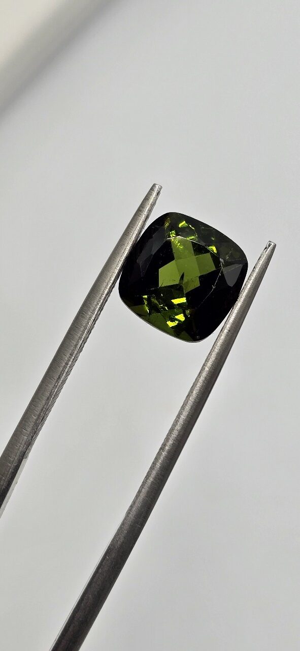7.98x7.92x5.22mm cushion Brazilian tourmaline facet