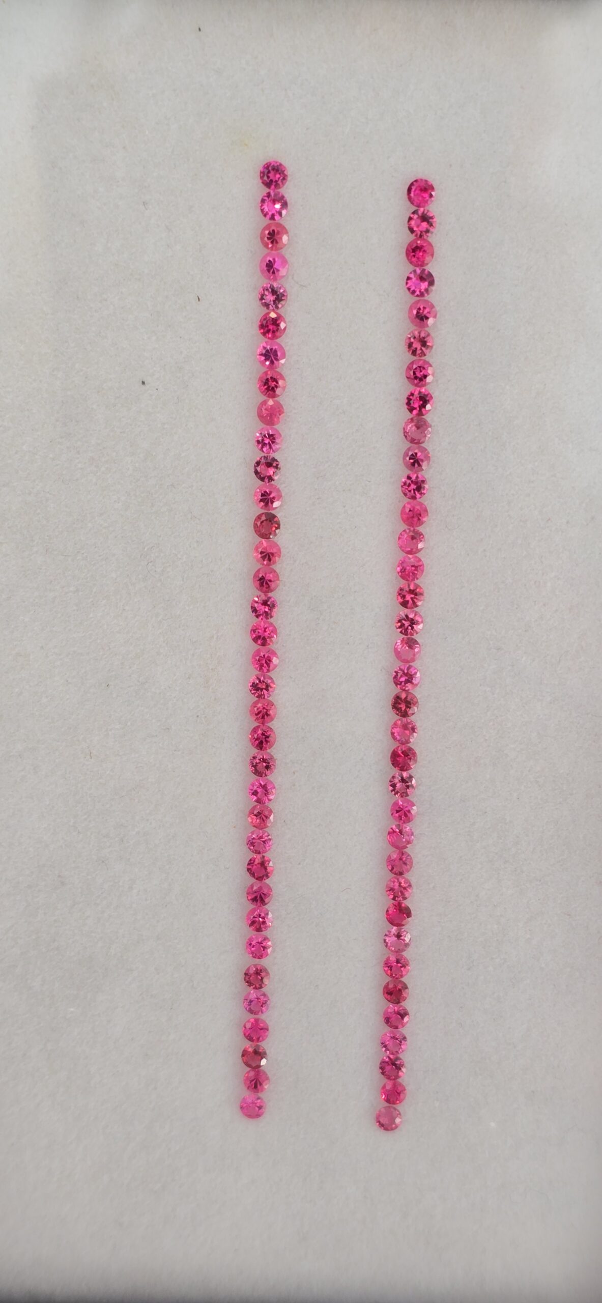 4.57ct parcel of 2.5mm electric pink spinel facets