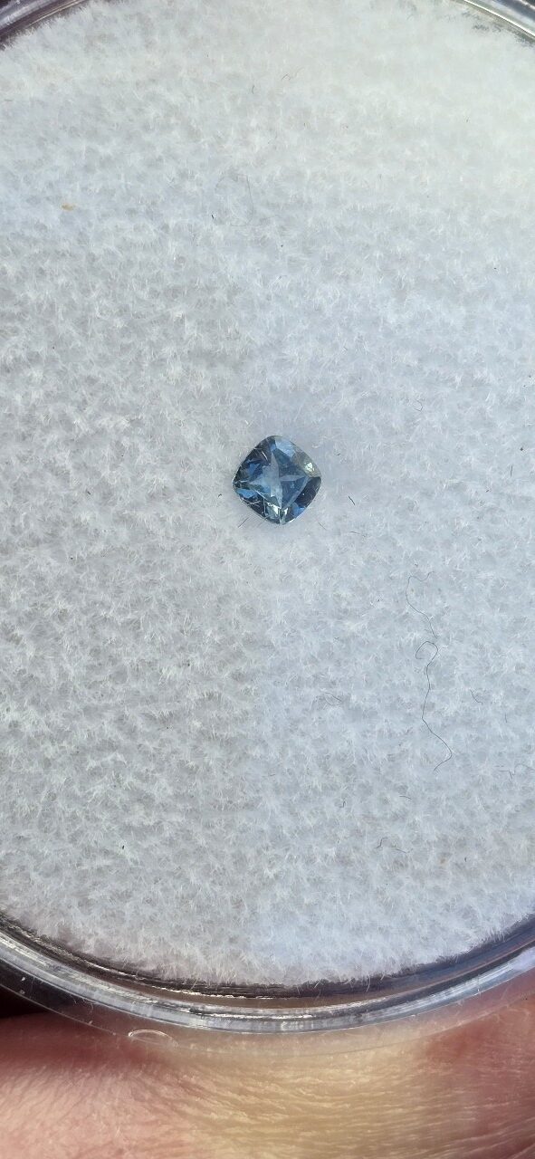 3.23x3.17x1.91mm cushion Australian sapphire facet