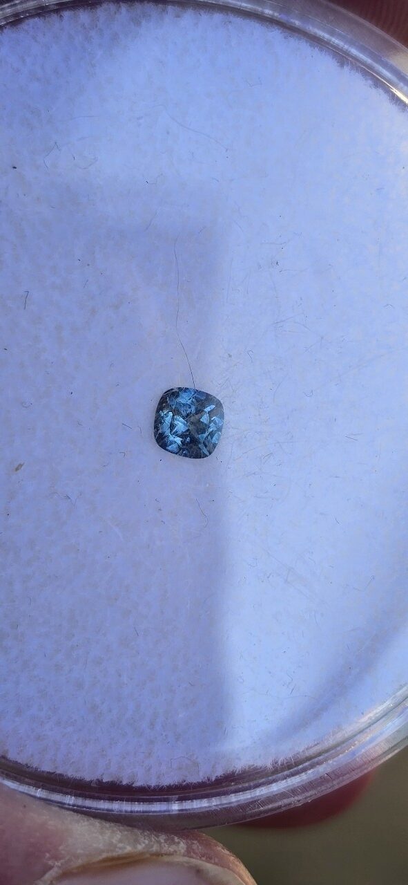 3.70x3.68x2.39mm cushion Australian sapphire facet