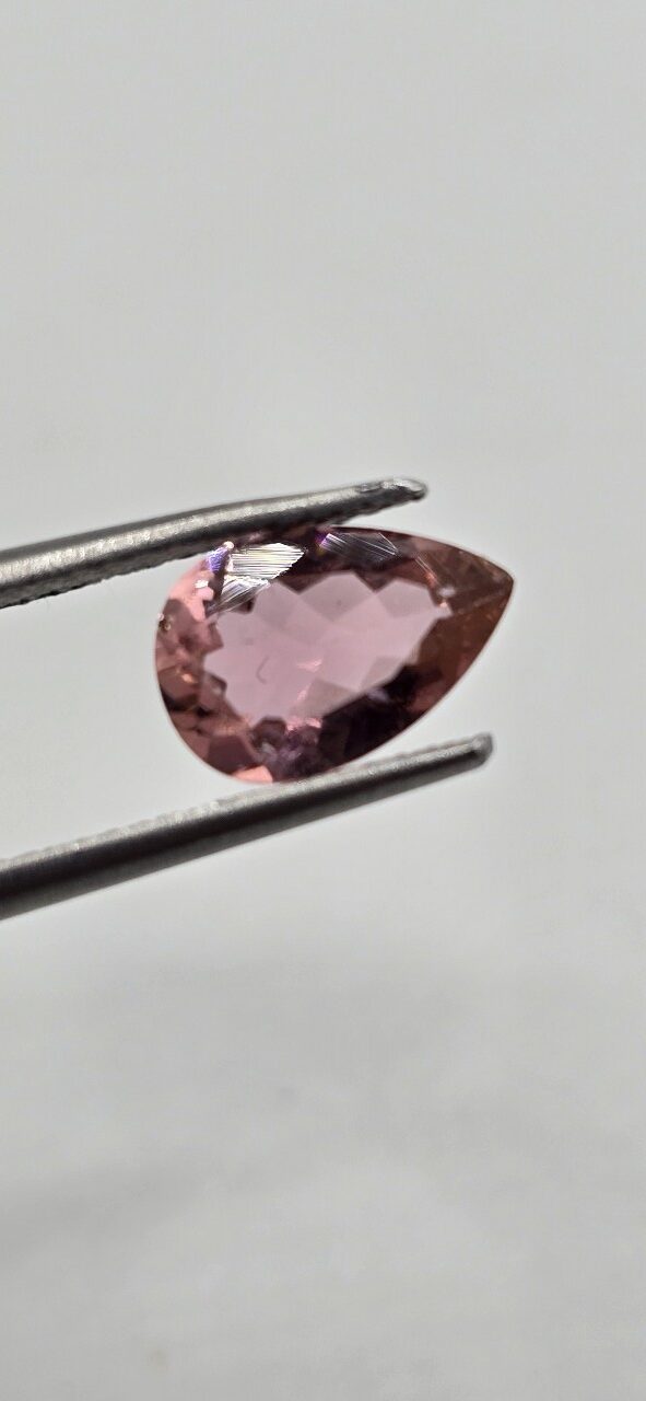 9.13x6.13x3.40mm pear Brazilian tourmaline facet